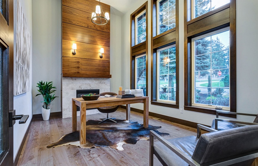 Interior with Cowhide Cushions